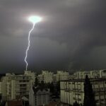 tormenta eléctrica red de alcantarillado