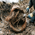 tubería atascada por raíces
